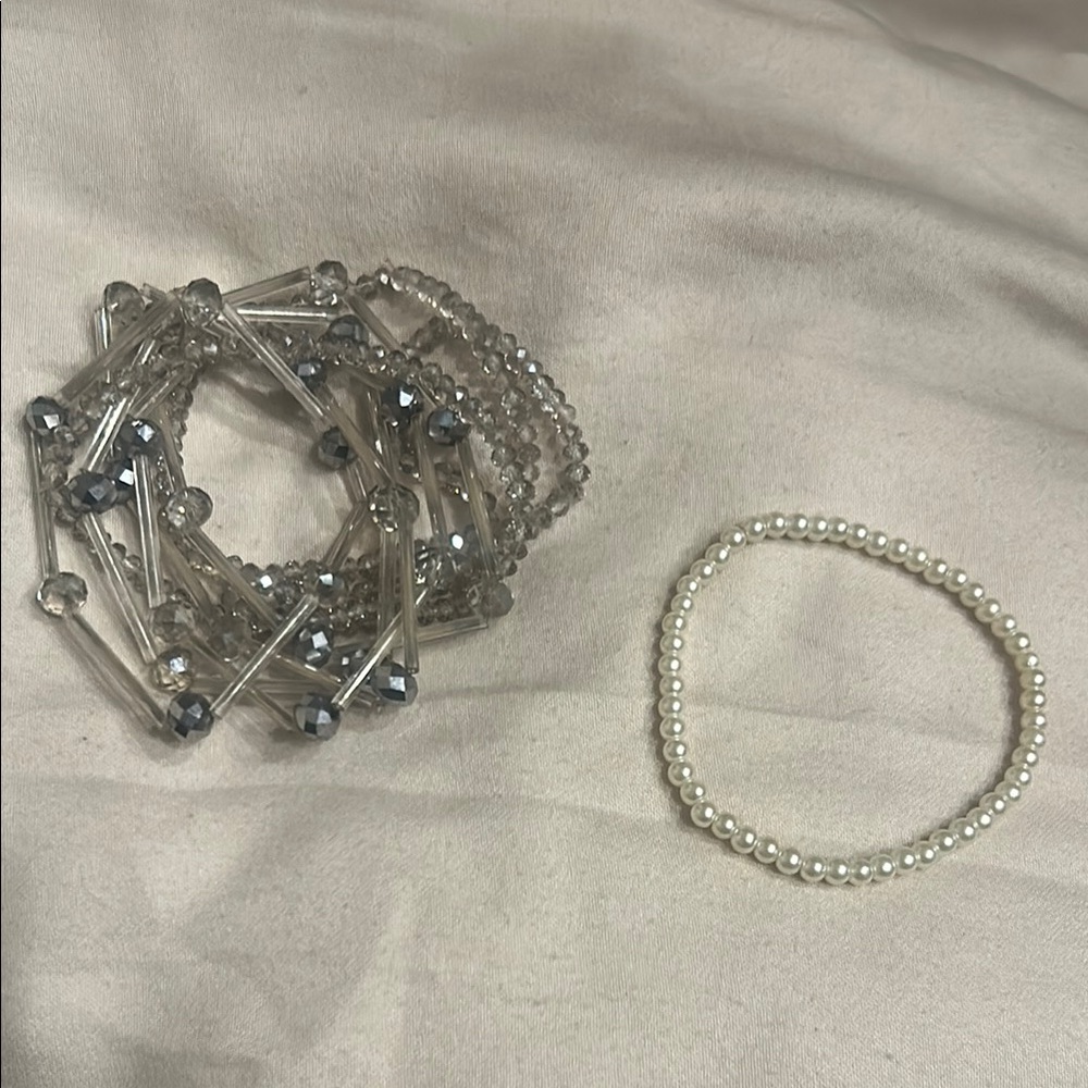 Set of Stretch Beaded Bracelets